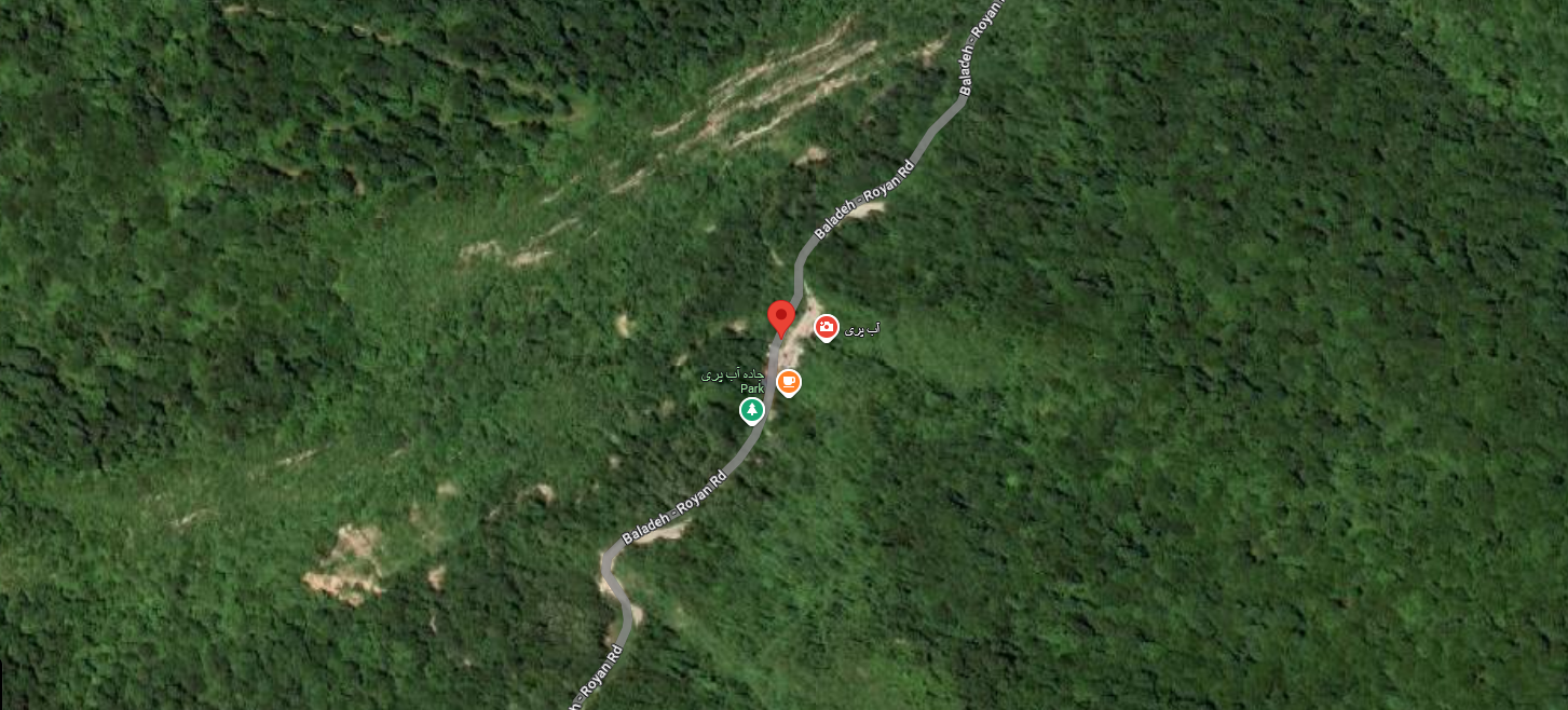 نقشه آبشار آب پری گوگل مپ 3874837483